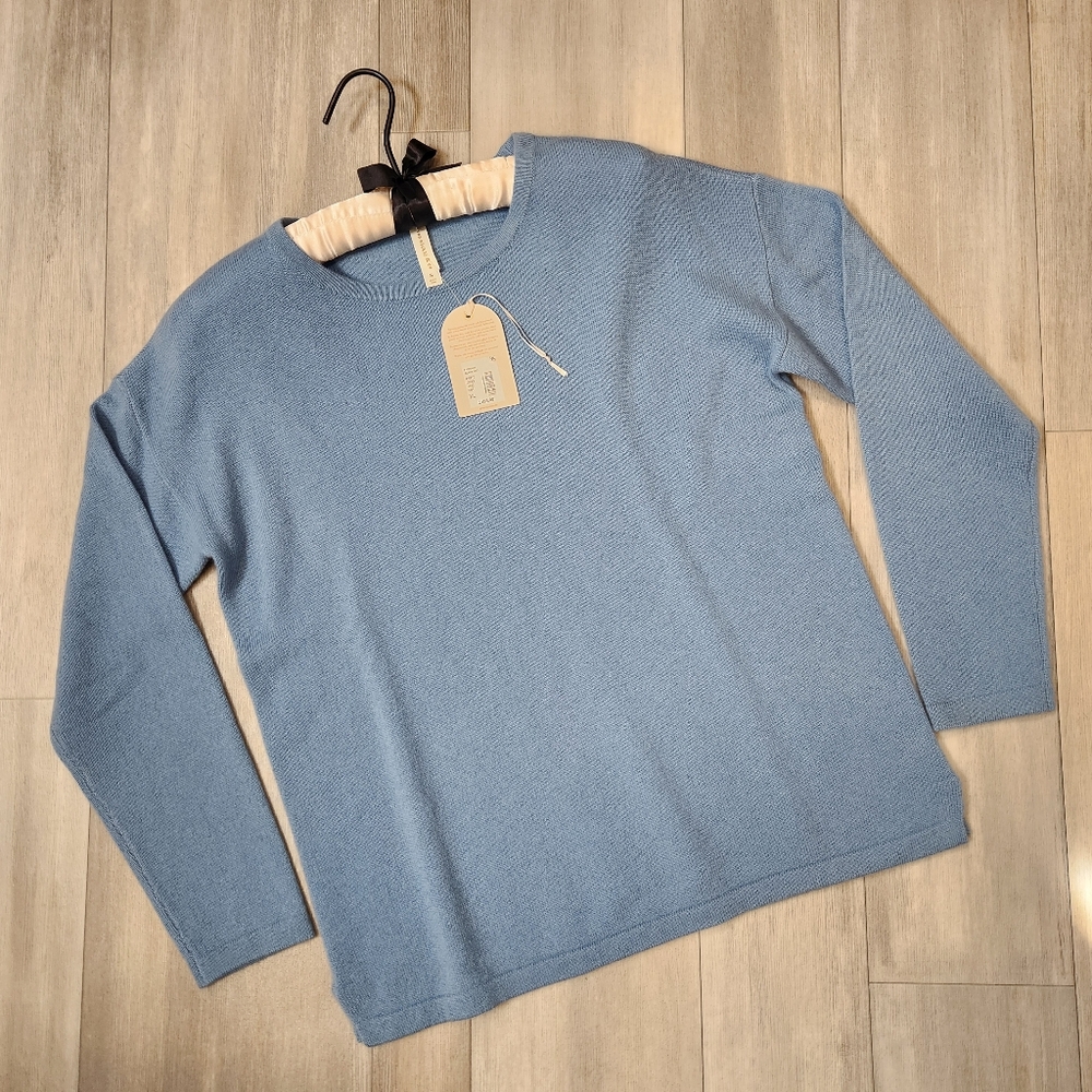 Van Winkle Sweater Women's S Pastel Blue 100% Cashmere Pullover Luxury New $200
